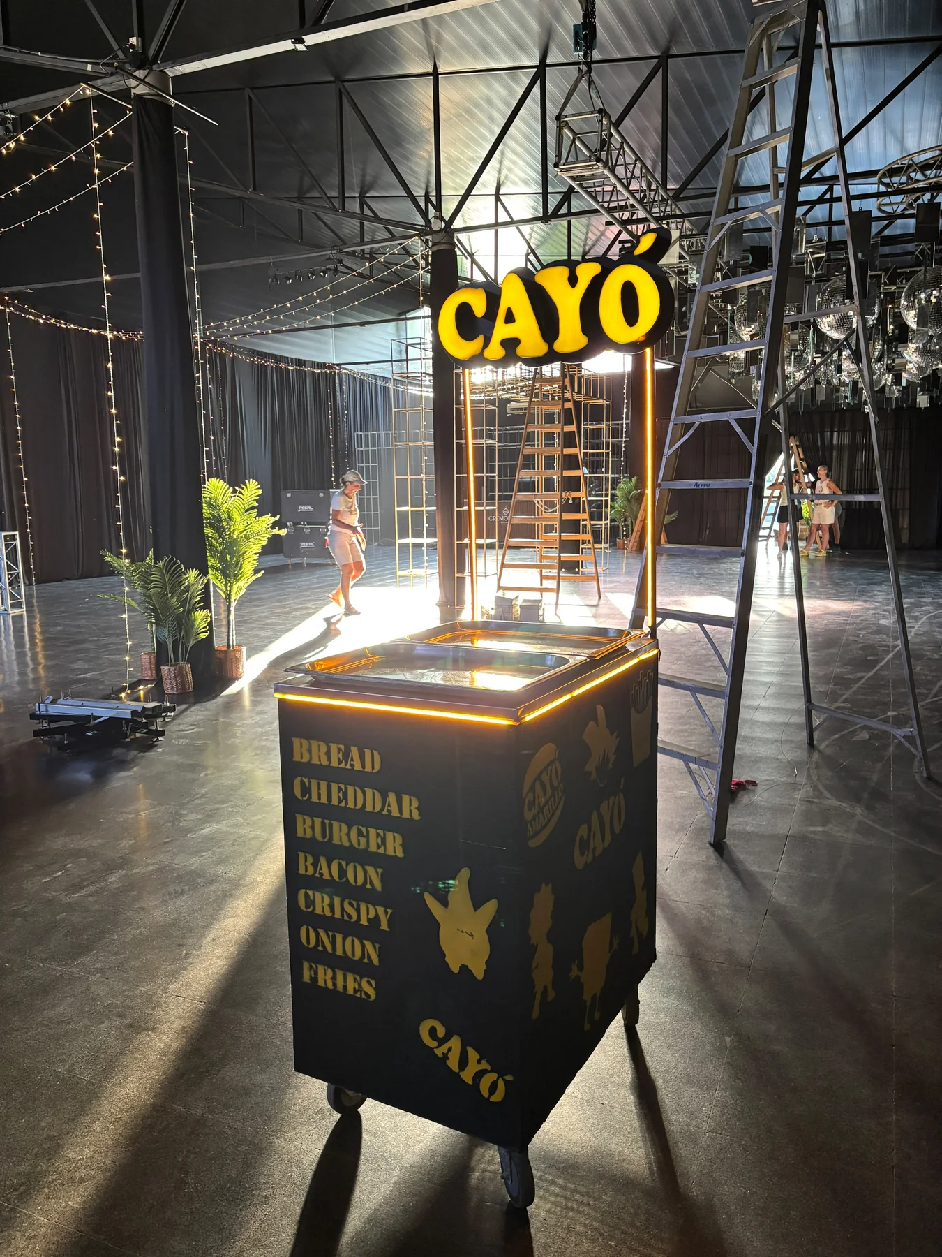 Carrito de Cayó instalado en un evento